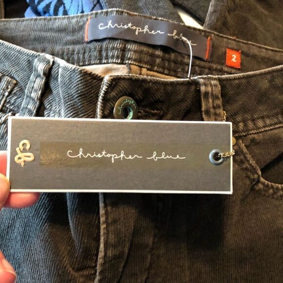 NWT! Christopher blue brown corduroy pants - Picture 5 of 12